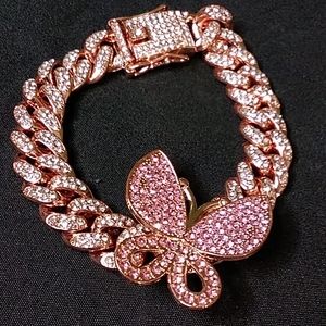 Butterfly 🦋 Rosegold Cuban bracelet